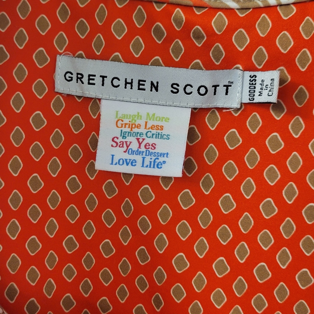 Gretchen Scott Designs Paisley Ruffle-Neck Top - Picture 4 of 5